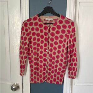 LOFT Pink Polka Dot Women's Cardigan